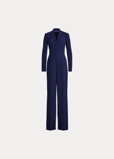 Jumpsuits Ralph Lauren Mujer Azul Marino - Carney Wool Crepe - UQLVZ0134